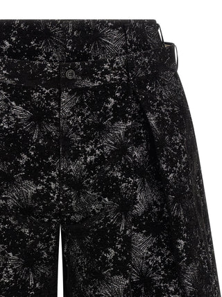 Black Polyester Bermuda Shorts
