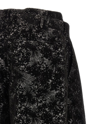 Black Polyester Bermuda Shorts