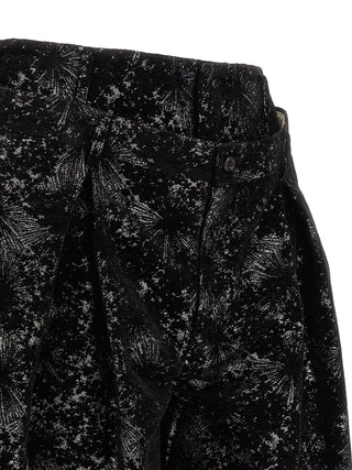Black Polyester Bermuda Shorts
