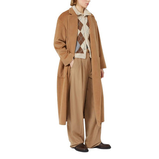 Brown Virgin Wool Casual Pants
