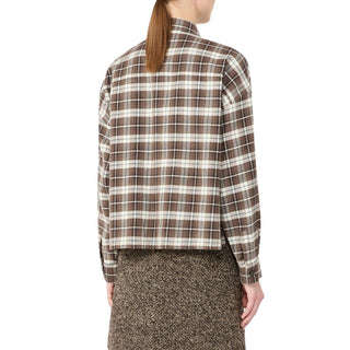 Brown Cotton Pattern Shirt