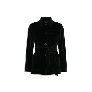 Black Cotton Full-Length Jacket
