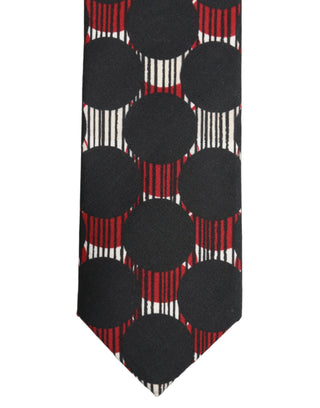 Multicolor Cotton Geometric Adjustable Tied Necktie Tie