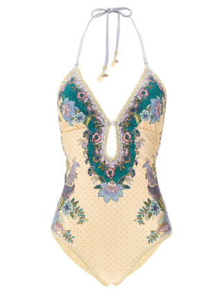 Multicolor Polyamide One-Piece Swimsuit