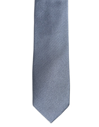Men Light Blue Textured Silk Adjustable Tied Necktie Tie