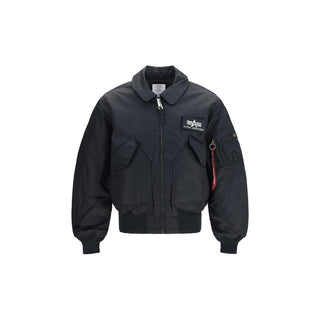 Black Polyester Bomber