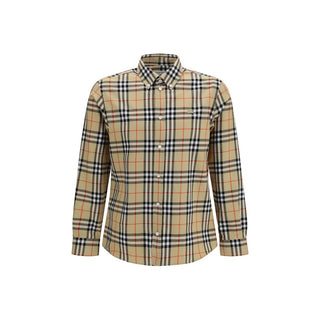 Beige Cotton Pattern Shirt