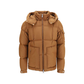 Brown Polyester Full-Length Jacket