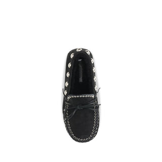 Black Calf Leather Bos Taurus Slip-On Loafers