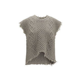 Beige Wool Oves Aries Sleeveles Sweater