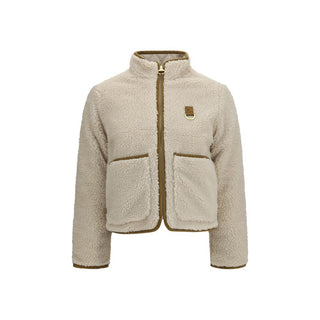 Beige Polyester Full-Length Jacket