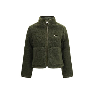 Bicolor Polyester Full-Length Jacket