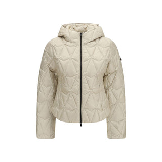 Beige Goose Down Full-Length Jacket