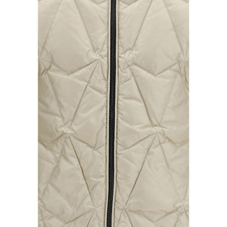 Beige Goose Down Full-Length Jacket