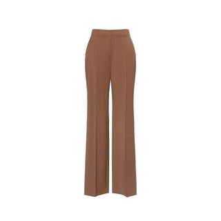 Brown Virgin Wool Dress Pants