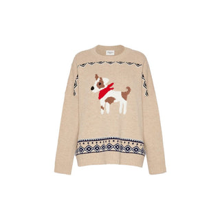 Beige Virgin Wool Sweatshirt