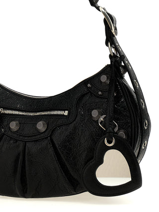 Black Lamb Leather Shoulder Bag