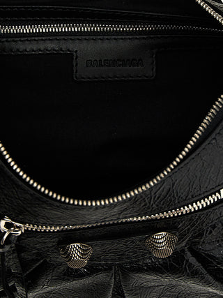 Black Lamb Leather Shoulder Bag
