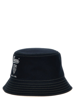 Blue Cotton Bucket Hat