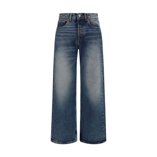 Blue Cotton Relaxed Fit Jeans