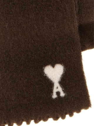 Brown Alpaca Leather Foulard
