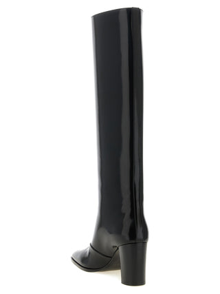 Black Calfskin Over The Knee
