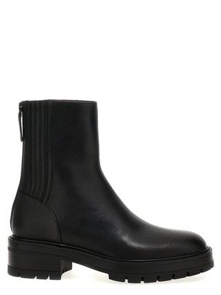 Black Calfskin Ankle Boots