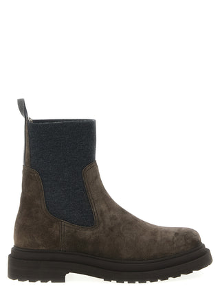 Brown Calfskin Ankle Boots