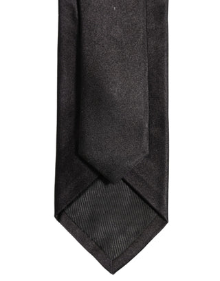 Black Satin 100% Silk Adjustable Tied Men Necktie Tie