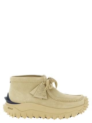 Beige Leather Ankle Boots