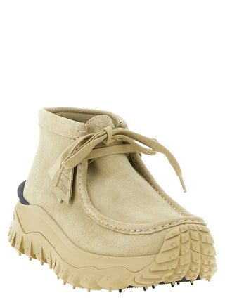 Beige Leather Ankle Boots
