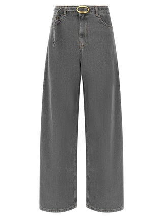 Gray Cotton Jeans Denim