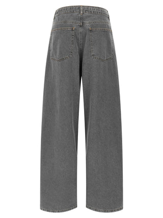 Gray Cotton Jeans Denim
