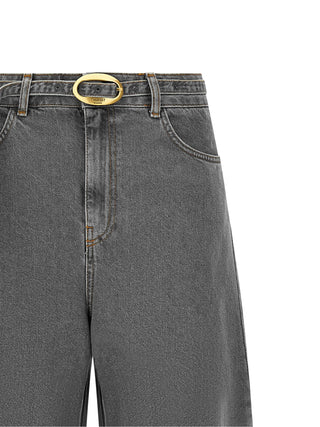 Gray Cotton Jeans Denim