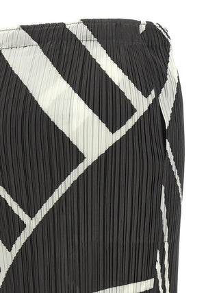 Gray Polyester Mini Skirt