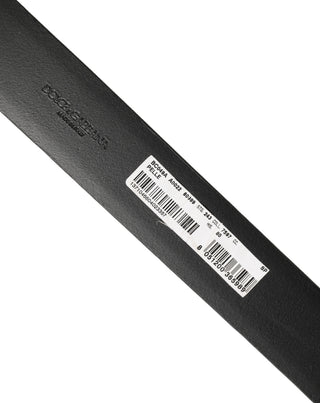 Black Leather Silver Tone Metal Buckle Belt