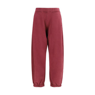 Purple Cotton Casual Pants
