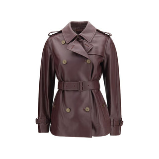 Bordeaux Calf Leather Bos Taurus Coat