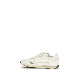 White Calf Leather Bos Taurus Athletic Sneakers