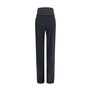 Black Viscose Casual Pants