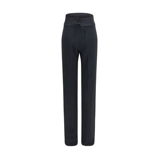 Black Viscose Casual Pants
