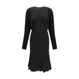 Black Acetate Casual Dress