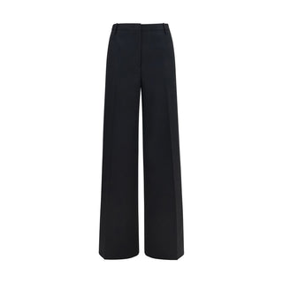 Black Cotton Casual Pants
