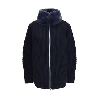 Blue Wool Oves Aries Full-Length Jacket