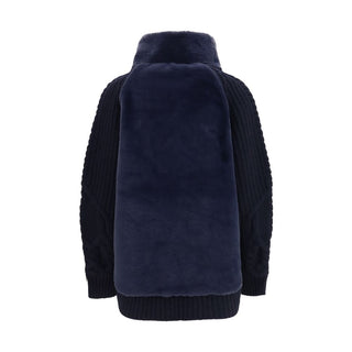Blue Wool Oves Aries Full-Length Jacket