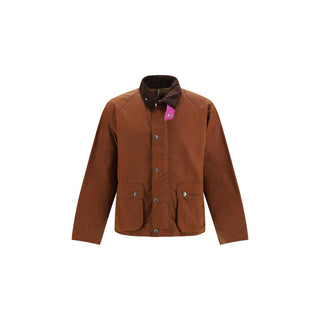 Brown Cotton Full-Length Jacket