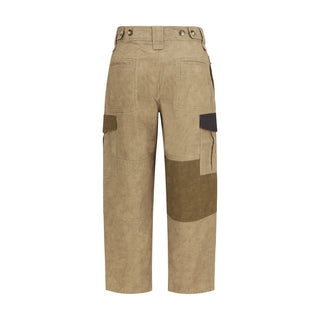 Bicolor Cotton Cargo Pants