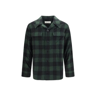 Bicolor Wool Oves Aries Pattern Shirt