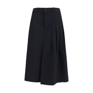 Black Wool Oves Aries Midi Skirt