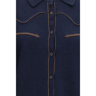 Blue Cashmere Dress Shirt
